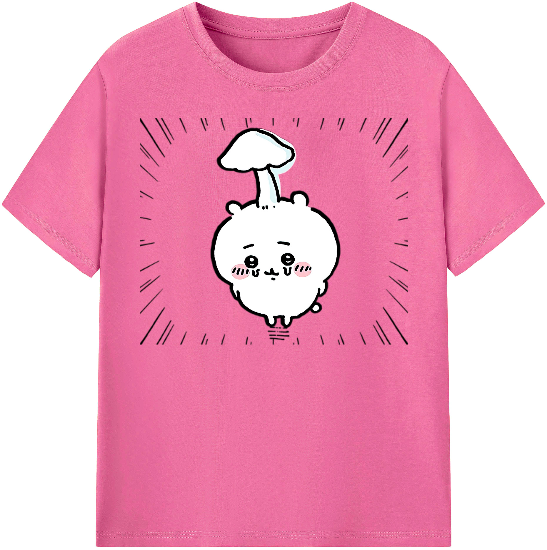 （画像用） ちいかわ ちいかわ Chii-kawa chiikawa レディースカジュアルプリントTシャツ（綿100％）